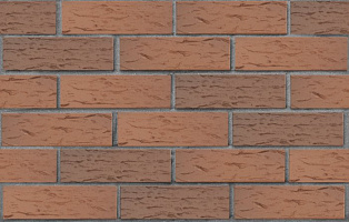 Кирпич лицевой пустотелый светло-коричневый флэш рустик
