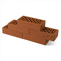 Облицовочный кирпич КРАСНЫЙ рифленый 1 NF