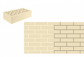 Кирпич одинарный лицевой пустотелый «Белый» М 150
